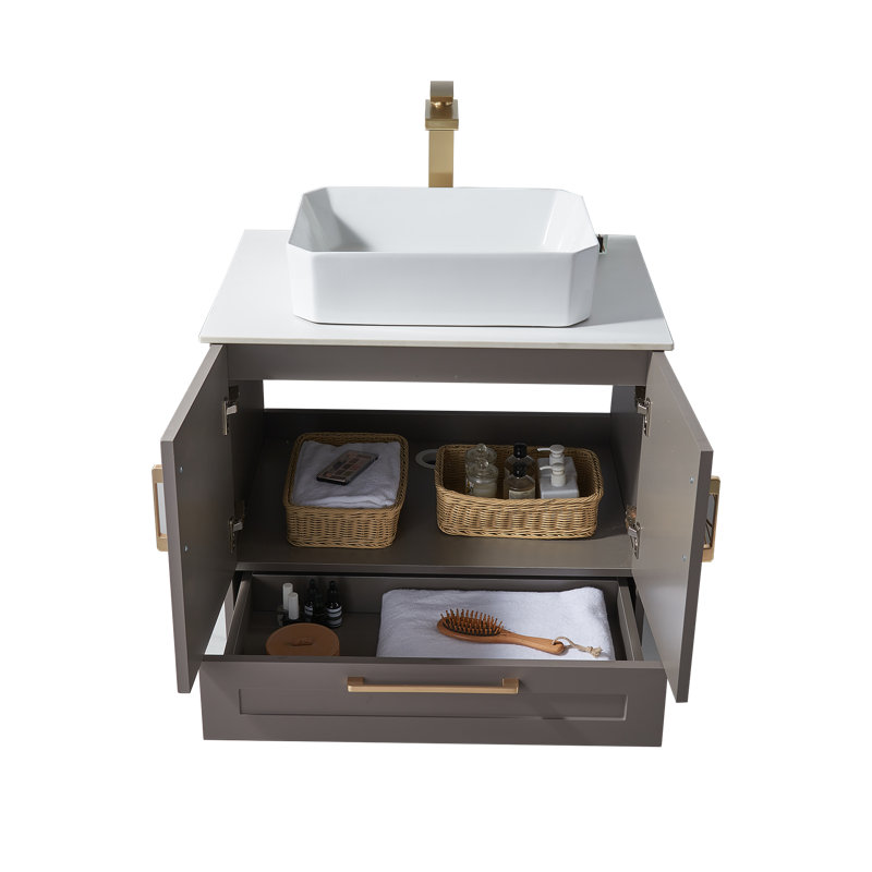 Ensemble de meuble-lavabo simple 30 po gris