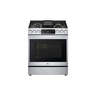 LG STUDIO InstaView® Gas Slide-in Range with ProBake Convection® and Air Fry, 6.3 cu. ft.