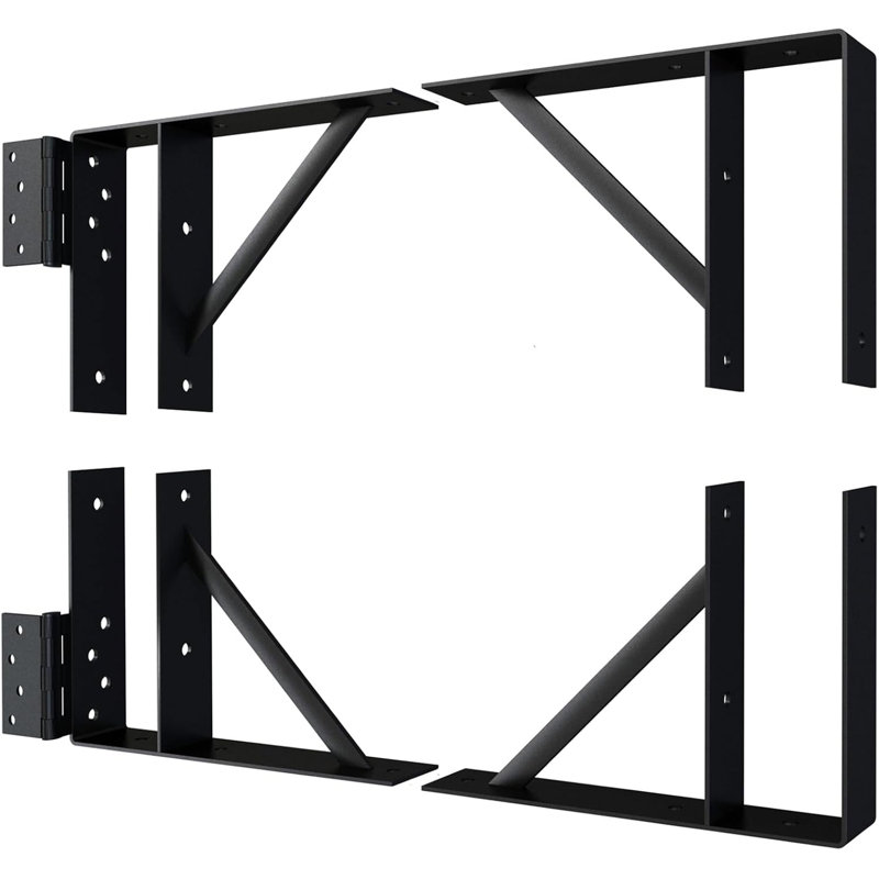 Support de coin robuste pour porte, ensemble de barrière anti-affaissement et quincaillerie de porte réglable (portes non incluses)