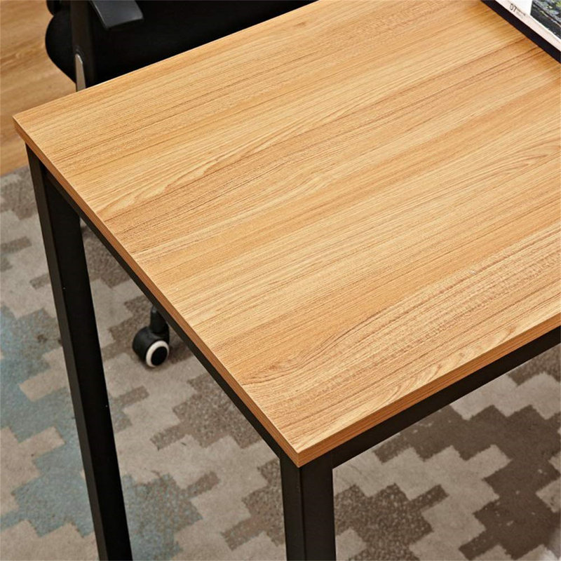 Bureau d'ordinateur Pauljohn, Teck, Noir, H 29,53 po x l 31,5 po x P 15,75 po