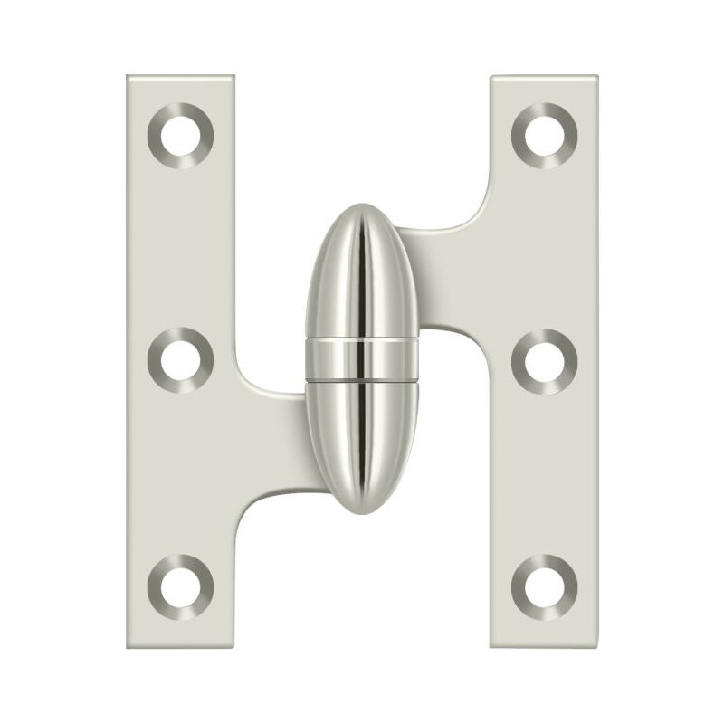Butt Bearing Hinge, Polished Nickel