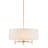 5-Light White Drum Shade Chandelier
