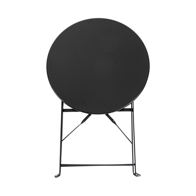 60cm Round Folding Table, Black