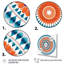 Exquis mandala en rétro bleu et orange sur toile-1494255240-1494255233