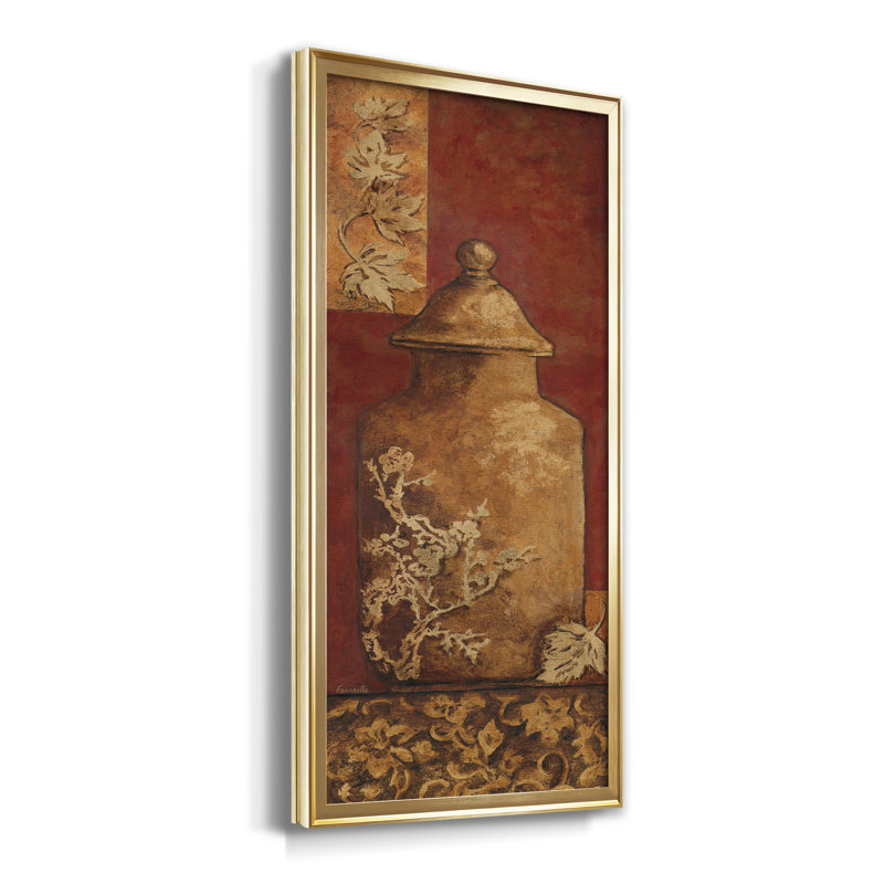 Asian Nuvo I - Peinture sur toile encadrée, Doré, H 22,5 po x l 42,5 po x P 1,5 po