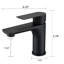 Mélangeur de lavabo de salle de bain noir mat, poignée simple, matériau en laiton robuste, trou, style moderne, soupape en céramique, robinet de lavabo réglable à eau froide et chaude, conception de poignée, laiton robuste, attrait, option-125036391