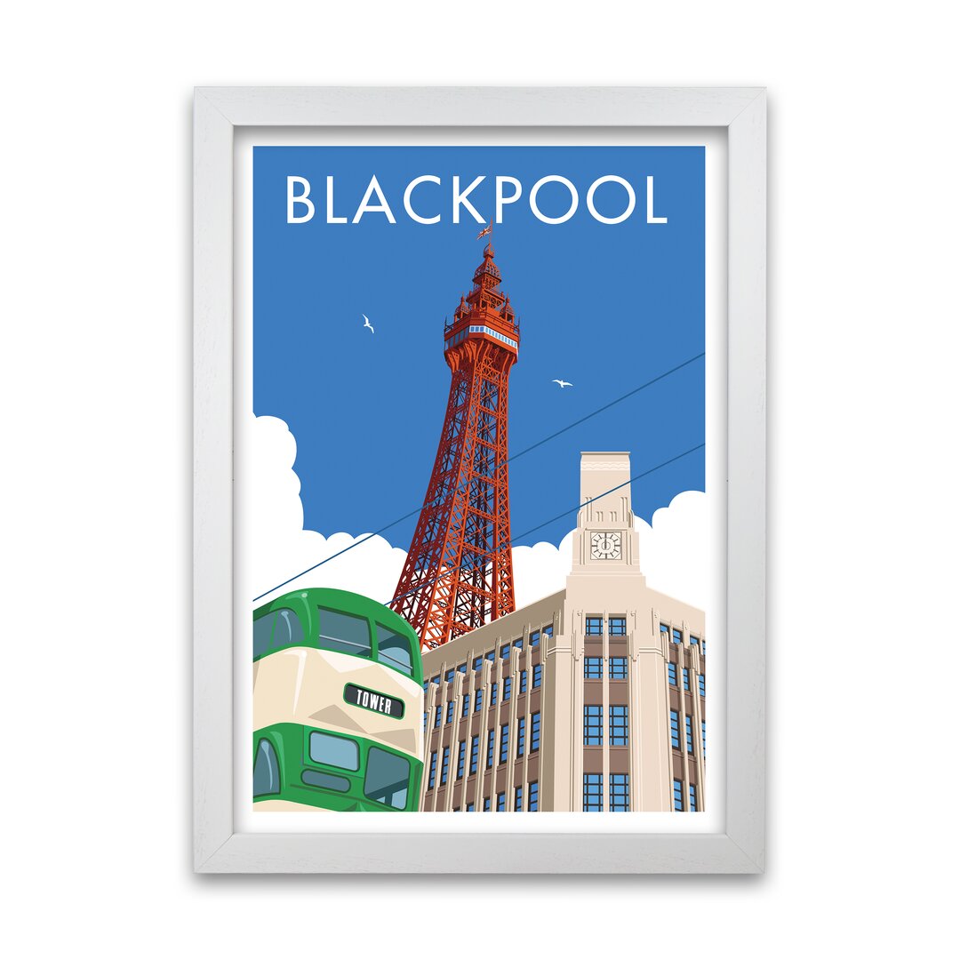 Grafikdruck Blackpool Tower von Stephen Millership