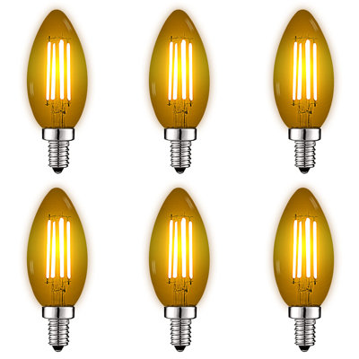 4.5 Watt (40 Watt Equivalent), B11 LED Candle Bulb, Colored Light Bulb, E12/Candelabra Base
