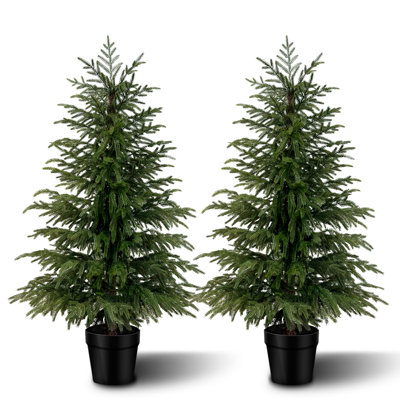 Ensemble de 2 sapins de Noël artificiels Norfolk