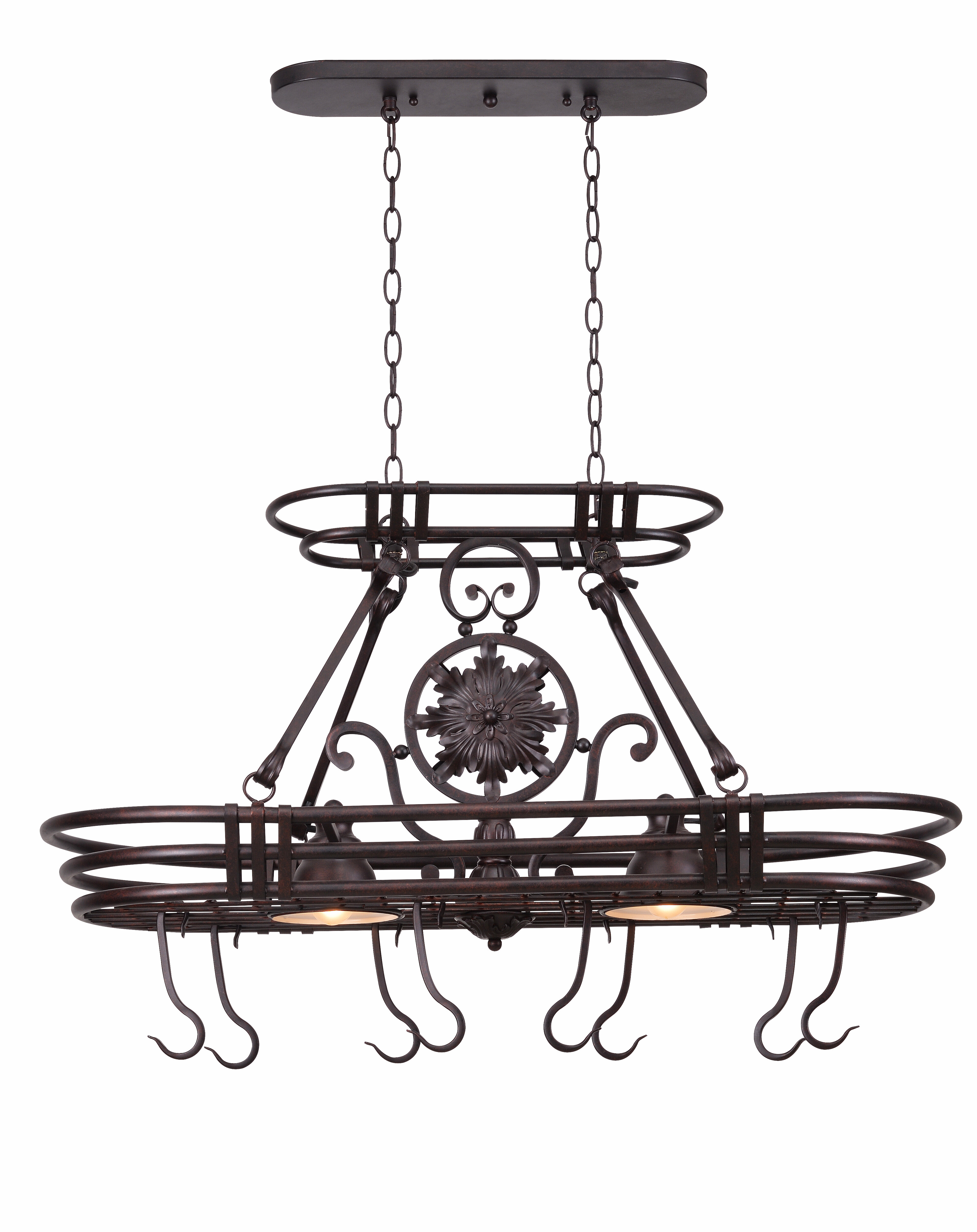 Prep & Savour Delauter Hanging Ceiling Pot Rack 34-Inch for