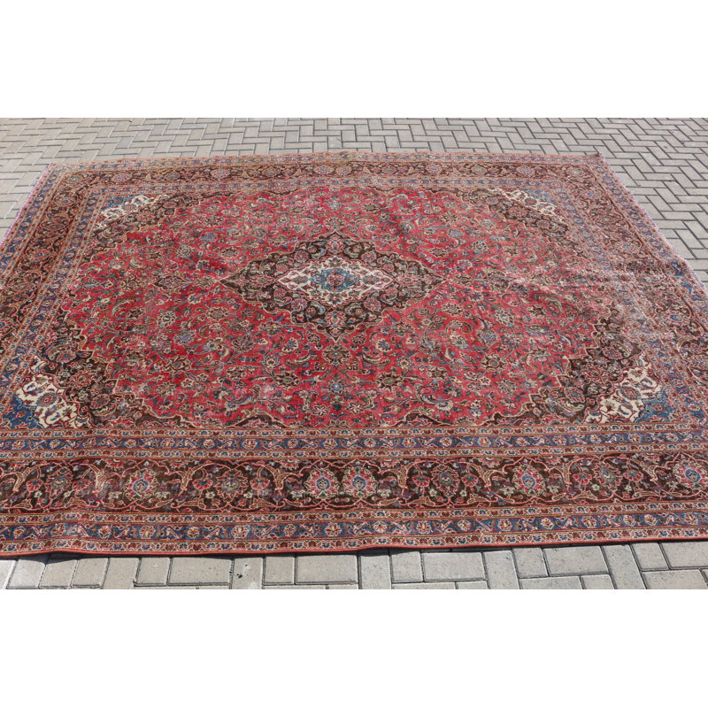 Tapis turc rouge exquis surdimensionné pour la décoration intérieure