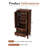 53.5" Tall Mid Century Modern Storage Cabinet With 2 Adjustable Shelves, 2 Drawers-1983526387
