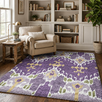 Tapis Dream Shag ADS748 Ikat lavable à la machine de qualité supérieure