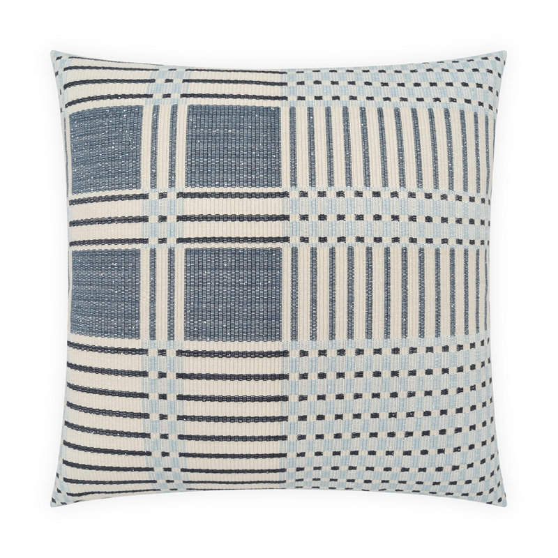 Covenant Geometric Indoor / Outdoor Pillow Cover & Insert, Square 22", Coastal