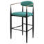 Ensemble de 2 chaises de bar en tissu vert Renfroe-1812148393