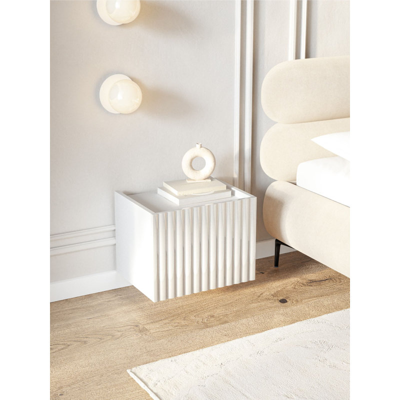 48cm W Manufactured Wood Bedside Table