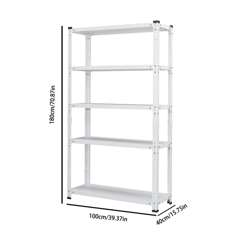 Support de rangement pour la maison, présentoir réglable, support de rangement pour balcon de sous-sol, support de rangement en acier au carbone, 180 cm, cinq étages