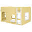 Lit mezzanine double pour enfant avec guirlande lumineuse à DEL, jaune primevère-129604090