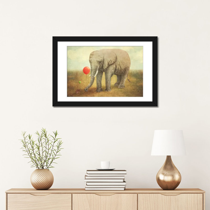 Truce by Terry Fan - Graphic Art, 16" H x 24" W x 1" D, Black Framed Fine Art Paper, White