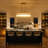 5-Light  Rectangular Linear Chandelier with Clear Textured Glass Tubes