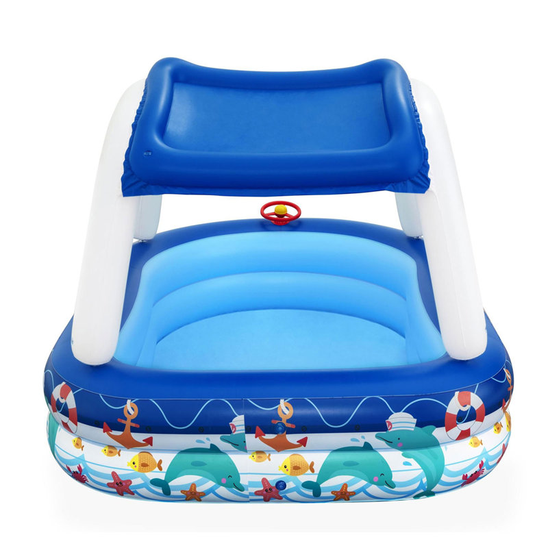 Bestway H2OGO Sea Captain Inflatable Swimming Pool with UV Careful SunShade