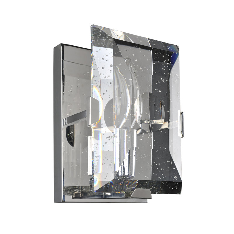 Giada 1 LT Polished Stainless Steel Wall Sconce Kalco, Stainless Steel