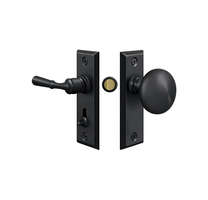 Loquet de porte rectangulaire Deltana SDLS480U19, Noir