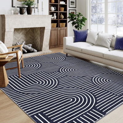 Rectangle 200 cm x 290 cm Striped Area Rug