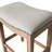 Maven Lane Adrien Backless Saddle Kitchen Stool with Fabric Upholstery-125402557-125402553