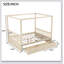 Wooden Canopy Bed With Storage Drawers-403243044-403243034
