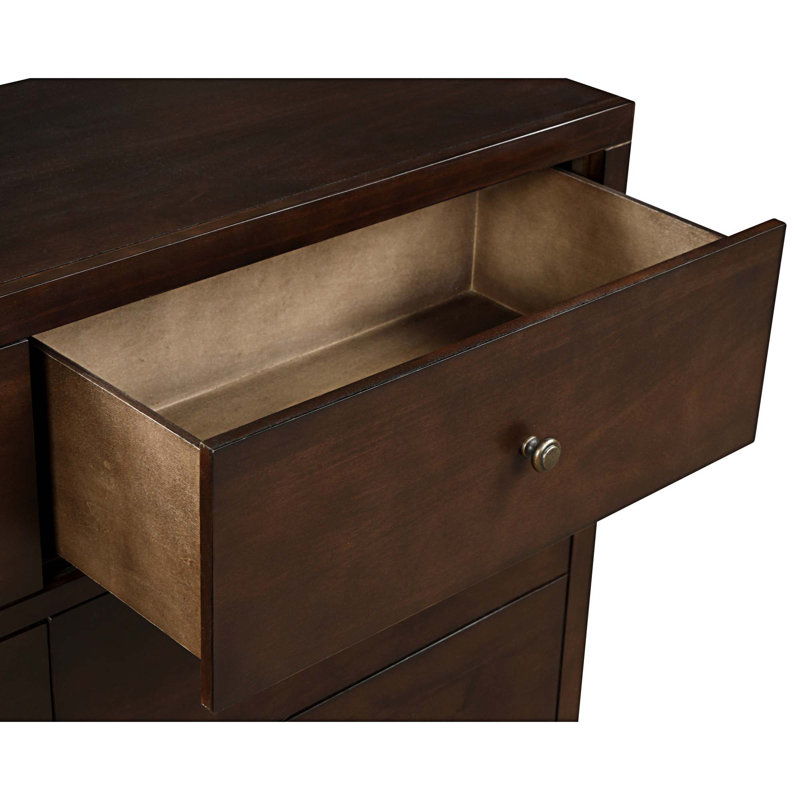 Commode double 6 tiroirs Vintage Brown, Brun