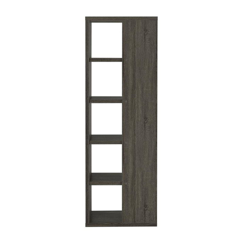 Bibliothèque à 5 niveaux au fini gris patiné