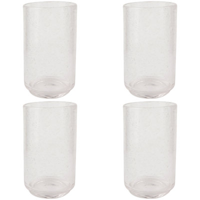 Set of 4 Tumbler 17oz Bubbled Clear