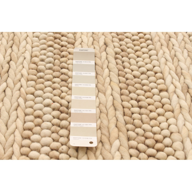 Tapis kaki en laine tressé à la main Mulvey