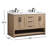 Venice 55'' Double Bathroom Vanity with Marble Top
