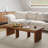 Wood Coffee Table, Mid Century Modern Living Room Table, Free Adjustable Shape, 2 Pieces, No Assembly Needed-2100117855-2094916924