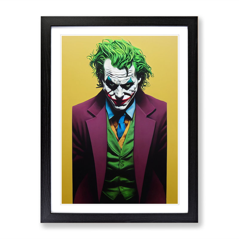 The Joker Vol.4 - Single Picture Frame Print, 34cm H x 25cm W x 2cm D, Black