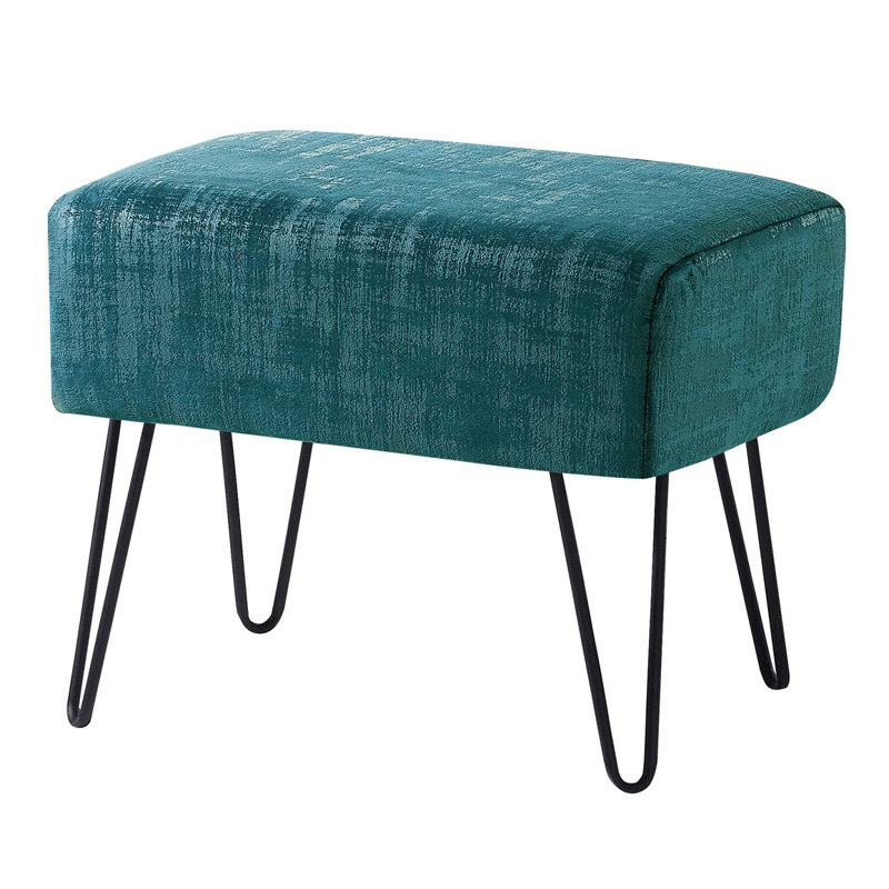 Repose-pieds standard Alegre, Velours vert Agate
