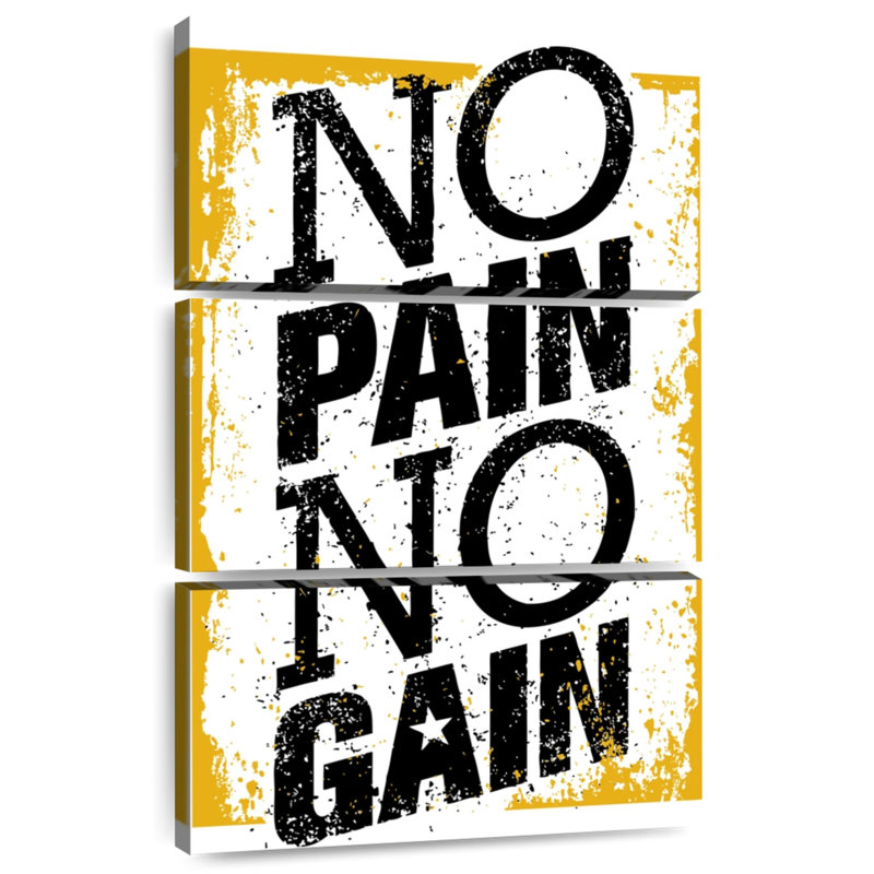 No Pain No Gain Grunge, H 74 po x l 48 po
