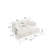 Comfy Modular Coush Loveseat Sofa With 2 Ottoman-2082404895