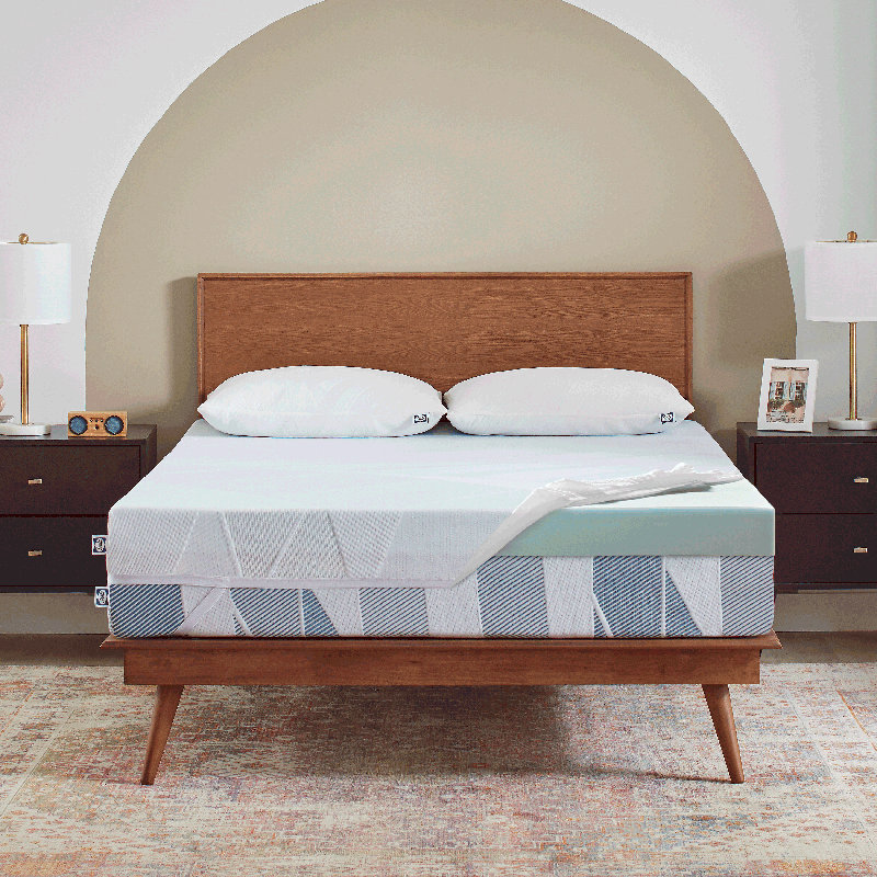 Sealy Dreamlife 3” Medium Gel Memory Foam Mattress Topper with Cooling Cover, Queen