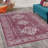 Iddo Ethnic High Density Long Fiber Poly Threads Decorative Area Rug Carpet-2047969219