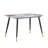 Contemporary Faux Marble 5-Piece 50" Dining Set with Upholstered Chairs-92611033-92611031