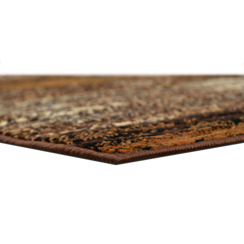 17 Stories Misouk Machine Woven Performance Chocolate Rug & Reviews ...