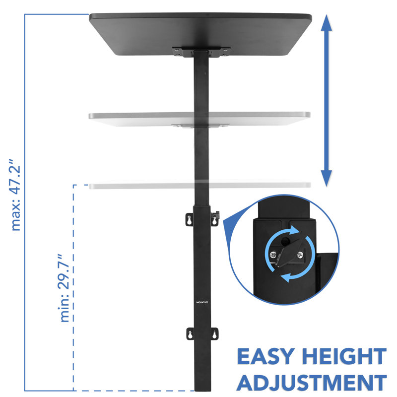 Support mural avec tablettes Mount-it pouvant supporter jusqu'à 22 lb
