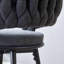 Ensemble de 4 tabourets de bar pivotants avec sièges en lin et coton respirants - Tabourets pivotants à hauteur de comptoir rotatifs à 360 ° seulement, sans les tables-1125194529-1125194542