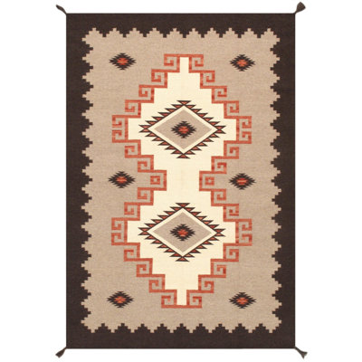 Geometric Area Rug in Ivory