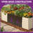 8X4x2ft Large Galvanized Raised Garden Bed Kit With Gloves,Cream-854798056-840954990