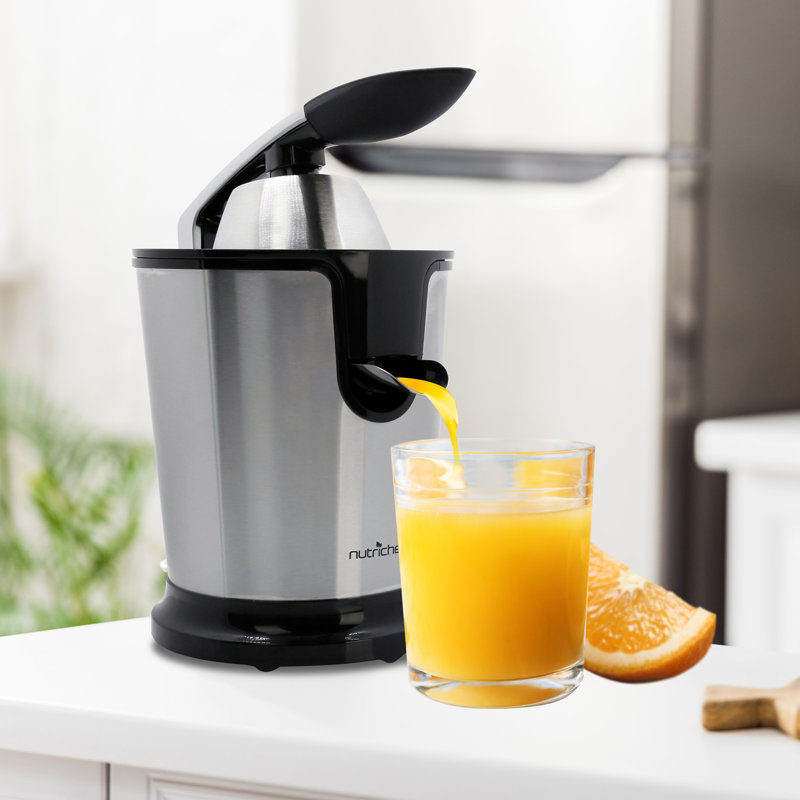 Stainless Steel Electric Citrus Juicer with Manual Press Handle