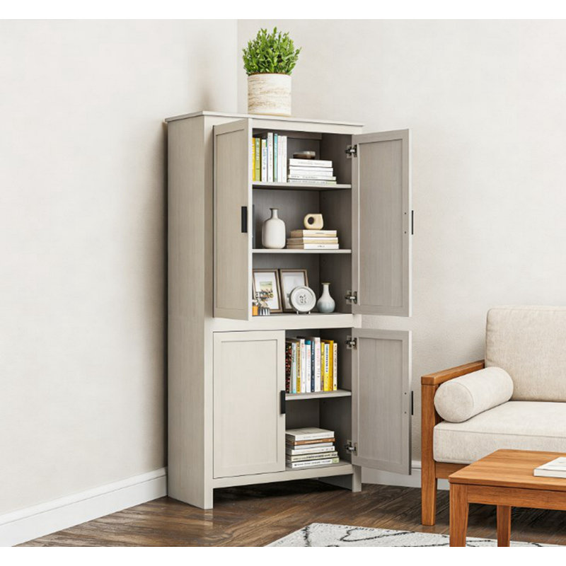 Spacieuse armoire de rangement autoportante, Blanc antique